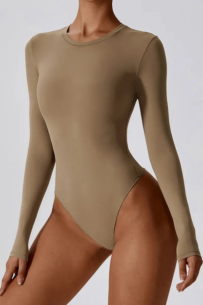 Antonia Body met lange mouwen in beige